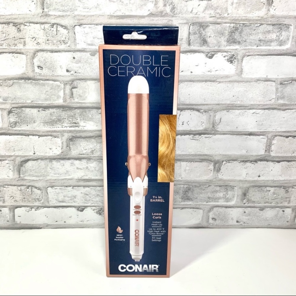 Conair Double Ceramic 1.25” Curling Iron Rose Gold